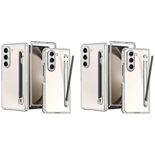 ZORBES® Phone Case for Samsung Galaxy Z Fold 5 Fashion Bi-fold One-Piece PC with HD Transparent 6.3-inch Front Display Cover Integrated S Pen Holder 2PCS ZORBES® Phone Case for Samsung Galaxy Z Fold 5 Fashion Bi-fold One-Piece PC with HD Transparent 6.3-inch Front Display Cover Integrated S Pen Holder 2PCS